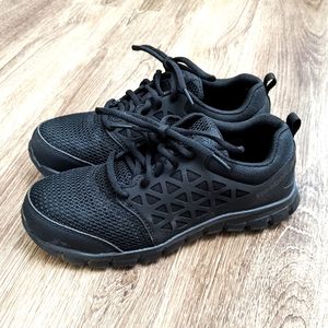 Reebok Work Black Sublite Composite Toe Work Shoe Sneakers Size 8.5